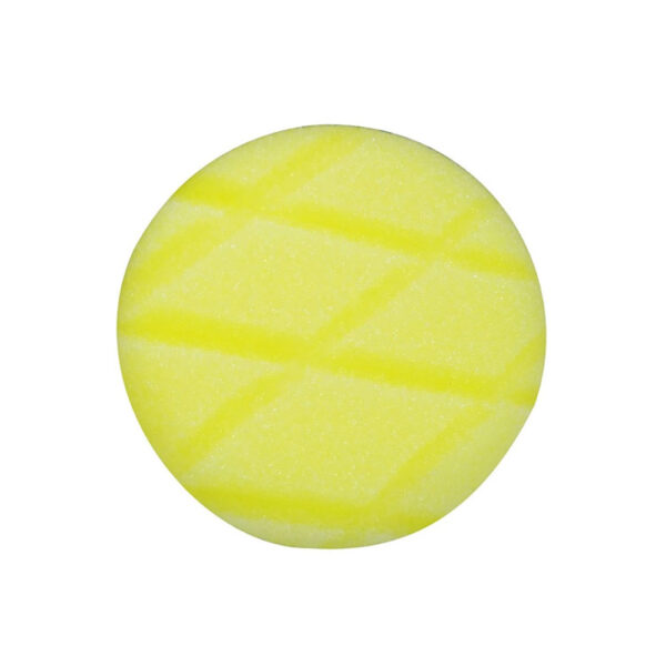 4635 3'' Astro Pneumatic Yellow Diamond Cut Foam Pad - Hook & Loop